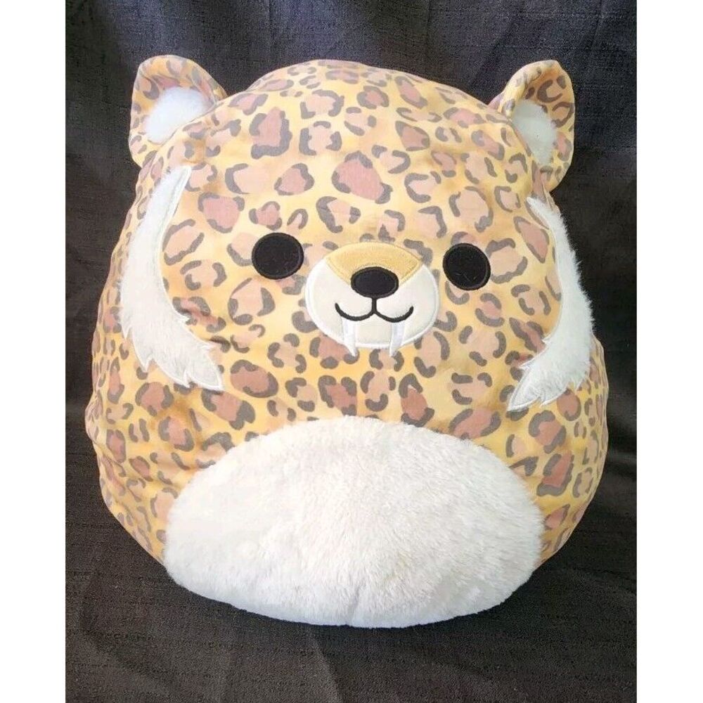 Squishmallow Cherie the Spotted Saber Tooth Tiger 16" Kellytoy Plush EUC